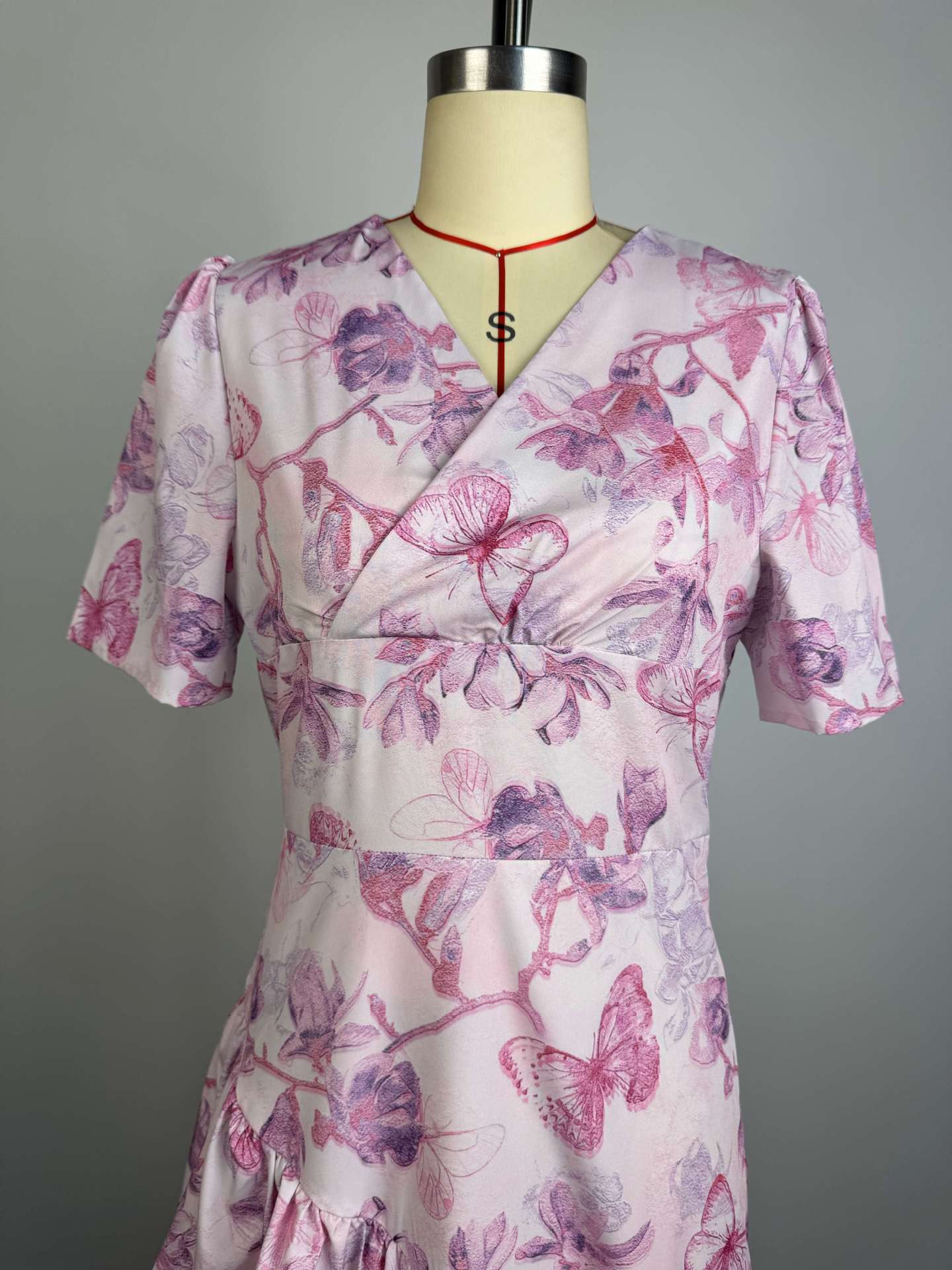 V-neck Floral Ruffled Slim-fit Long Mermaid Dress 4770e1ce 255b 41ce A814 49b30dd78be5