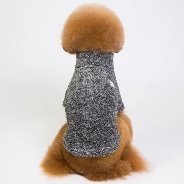 High Collar Coral Fleece Pet Clothes Warm Thick Poodle Fluffy Jacket Black - Shop at LoveMi