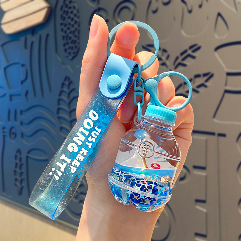 Acrylic Sailboat Oil Quicksand Car Keychain Pendant - Image 7