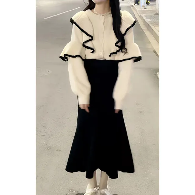 Soft Glutinous Sweater For Women Idle Style Skirt 3Xl - Shop at LoveMi