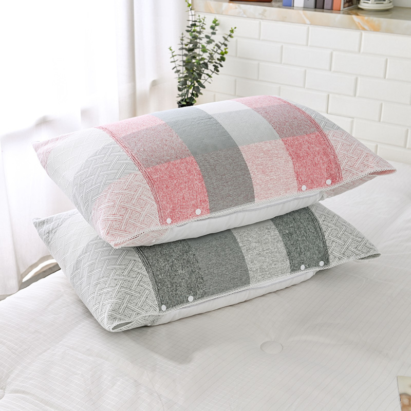Pure Cotton Jacquard Pillowcase Three-Layer Gauze Single-Person Pillow Cover