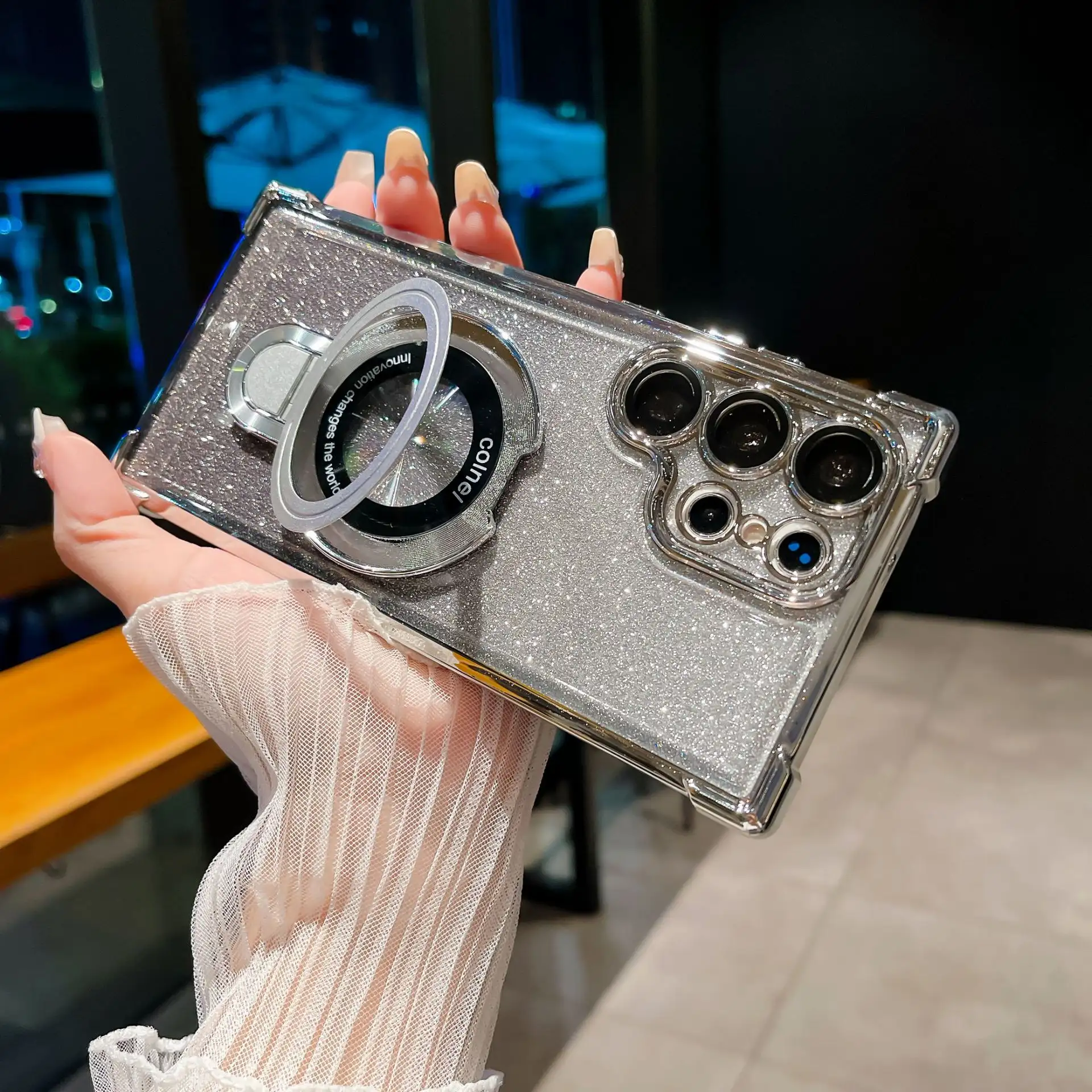 Electroplating Four-corner Airbag Drop-resistant Phone Case