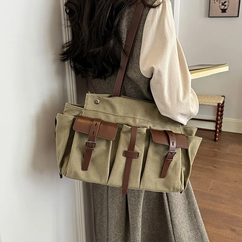 Womens Casual Large-capacity Canvas Bag