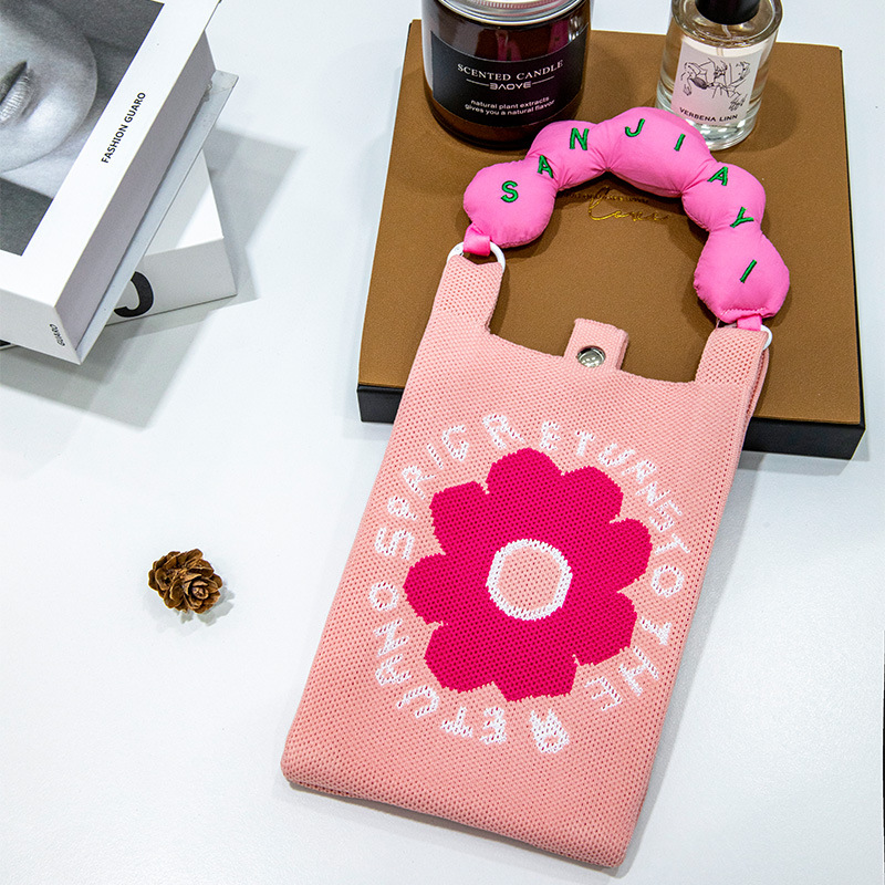 High-end Women's Knitted Phone Bagversatile And All-match