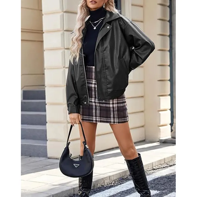 Loose Trendy Design Sense Coat Top Black - Shop at LoveMi