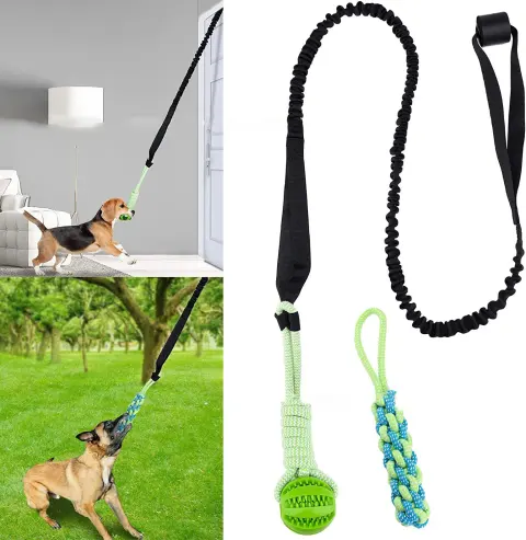 Dog Tug of War Rope Molar Cleaning Tooth Bite