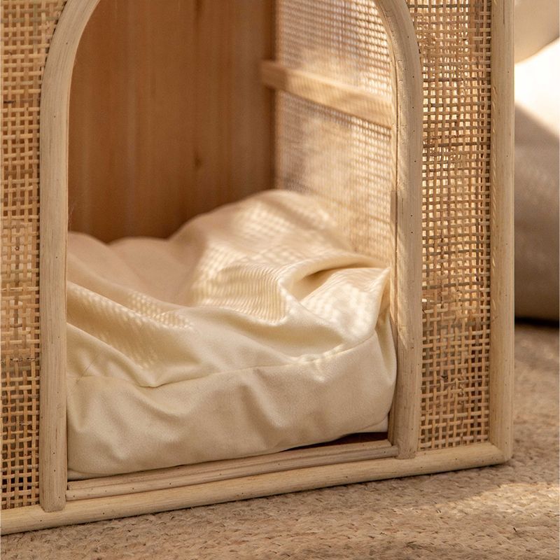 Woven Rattan Cat Bed And Cat House For Summer Ventilation Pet Nest