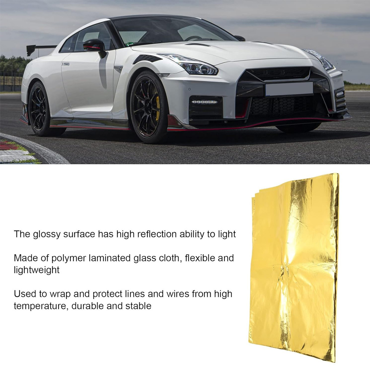 Self-adhesive Reflective High Temperature Insulation Tape Suitable For Wrapping Wire Fuel Line