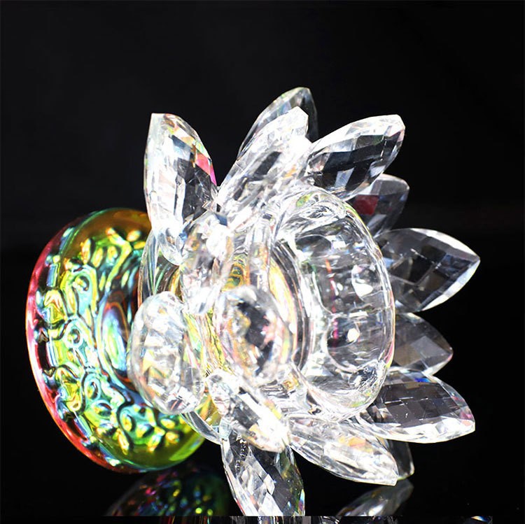 Title 2, Crystal Lotus Butter Lamp Holder Household Cand...