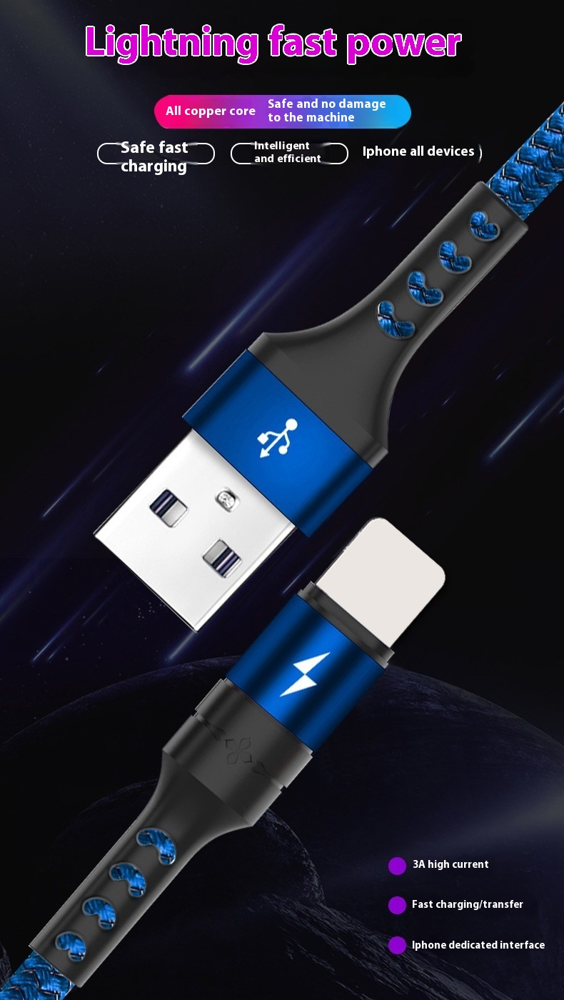 Braided Fast Charge Data Cable Charging - Image 7
