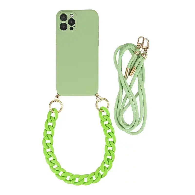 Solid Color Crossbody Rope Suitable For IPhone15promax Phone Case 13 Bracelet 14pro Drop-resistant Soft 1112