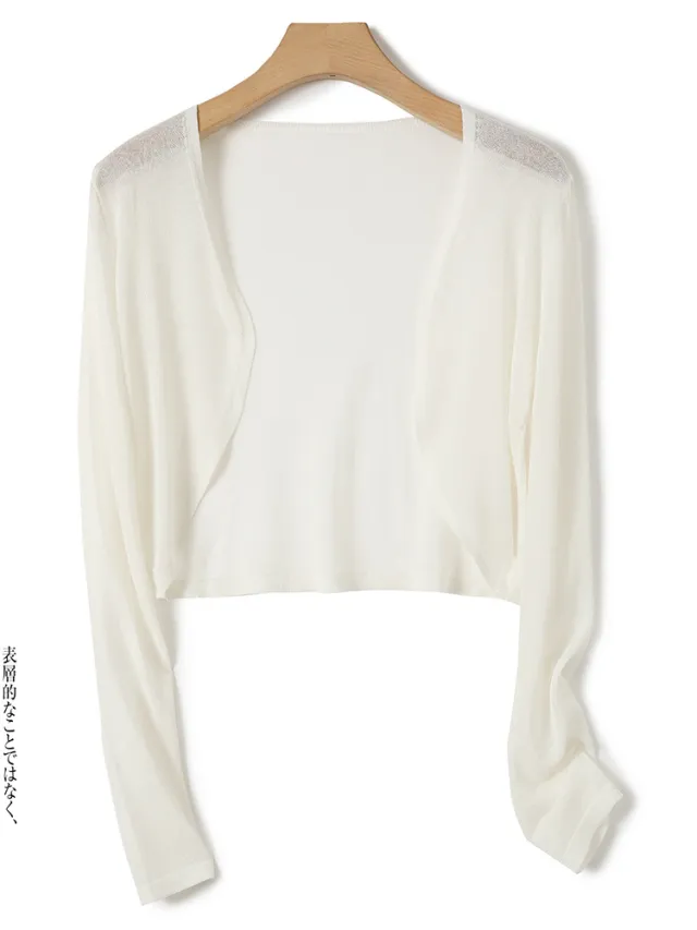 Shawl Suspender Skirt Outer Wear French Small Waistcoat Blouse White - Shop at LoveMi