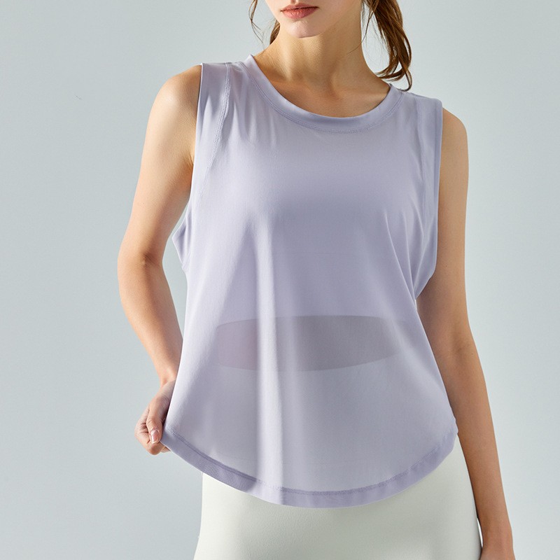 Women's Loose And Breathable Mesh Patchwork Sports Vest