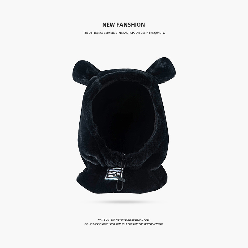 Cute Bear Ear Hat Scarf For Women