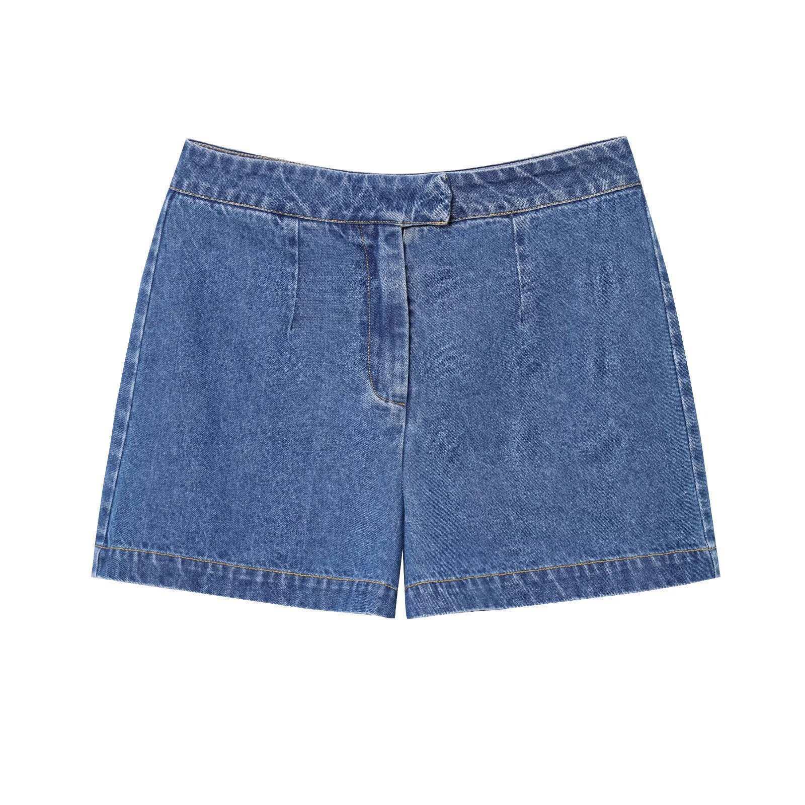 European And American Style Women's Vest Waist tight Mid waist Denim Shorts Shorts - Shop at LoveMi