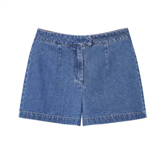 European And American Style Women's Vest Waist tight Mid waist Denim Shorts Shorts L - Shop at LoveMi