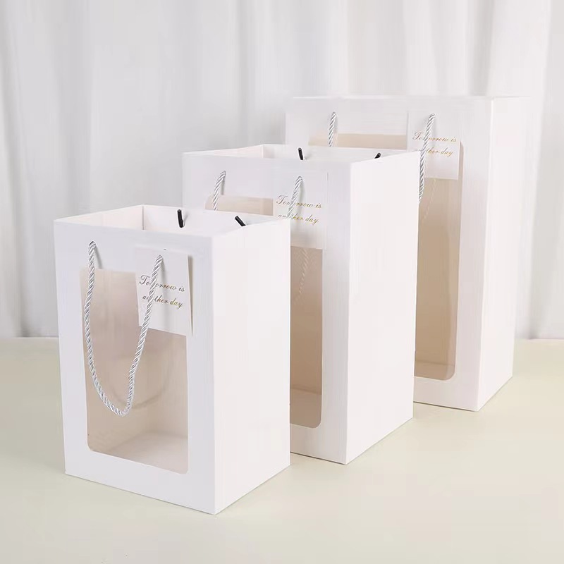 Transparent Hand Flowers Gift Bag
