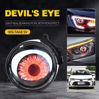 Car Motorcycle 3-inch LED Demon's Eye 12V 15W Modified Lens Devil Eye Eye Lamp