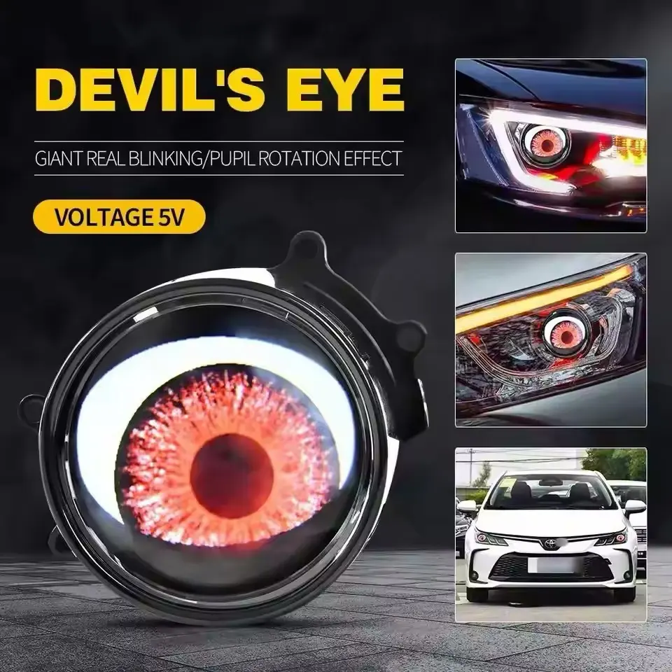 Car Motorcycle 3-inch LED Demon's Eye 12V 15W Modified