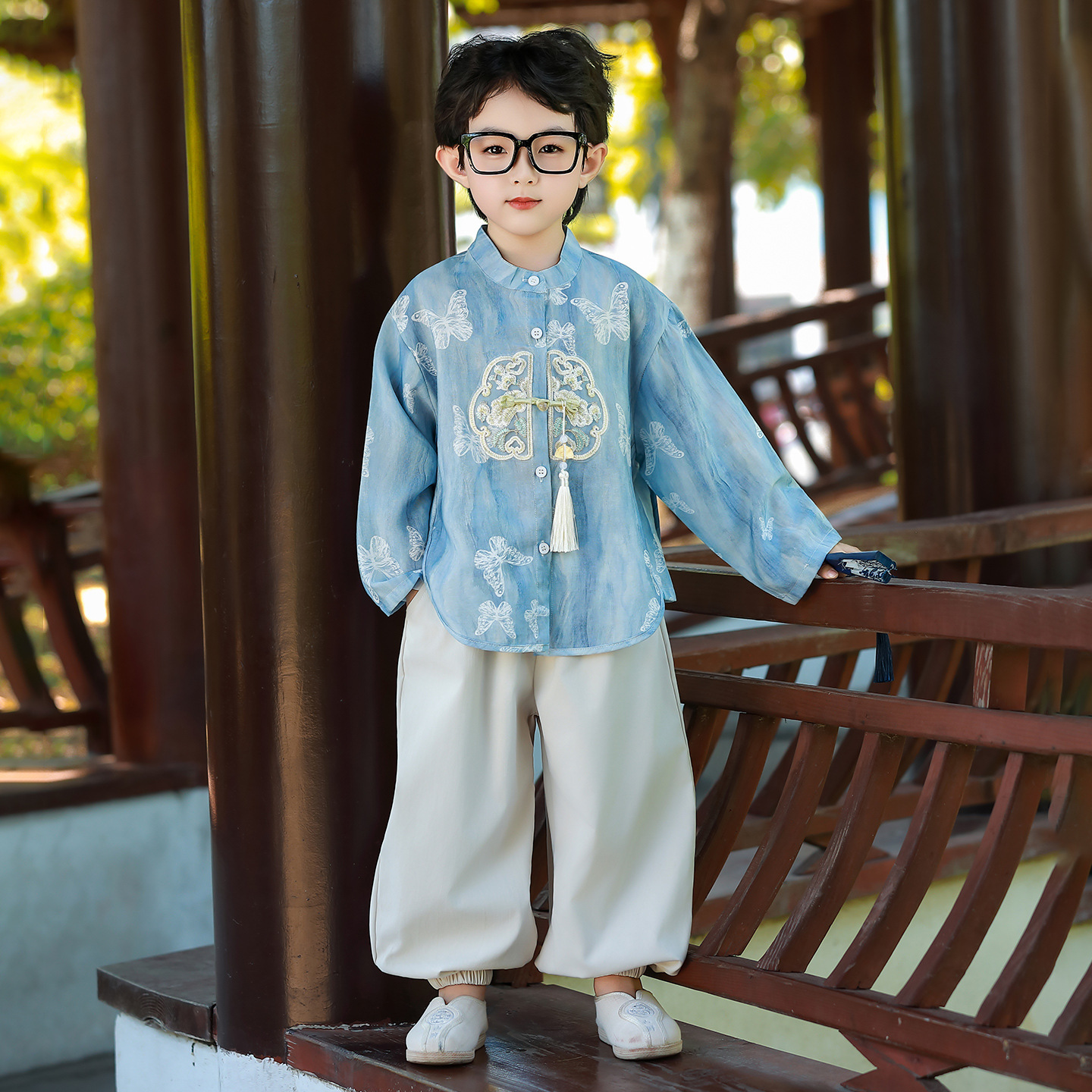 Chinese-style First-birthday Outfit For Baby Boys Lightweight Embroidered Tang Suit