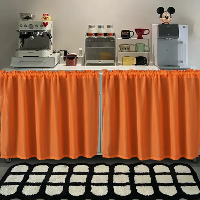 Thickened Chiffon Waterproof Shade Curtain Kitchen Orange - Shop at LoveMi