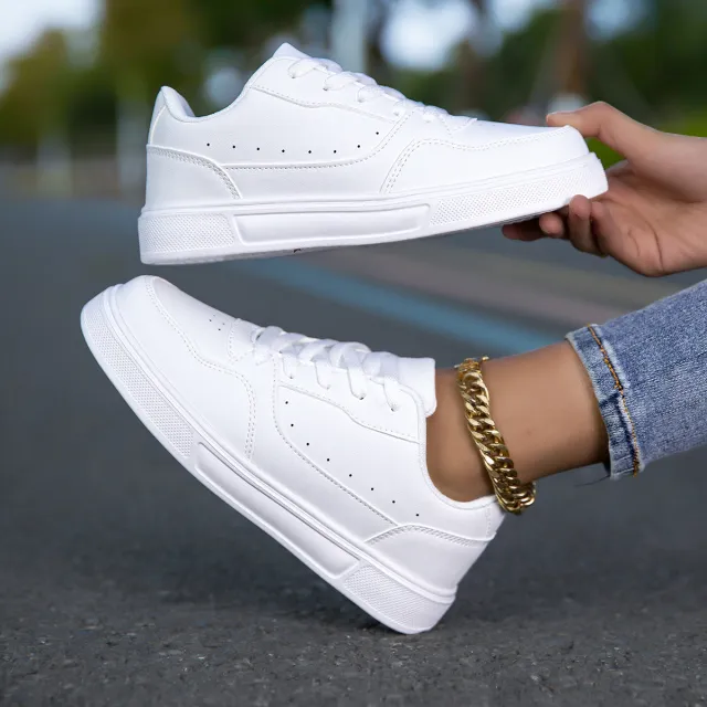 Breathable White Korean Casual Sneaker Breathable White - Shop at LoveMi