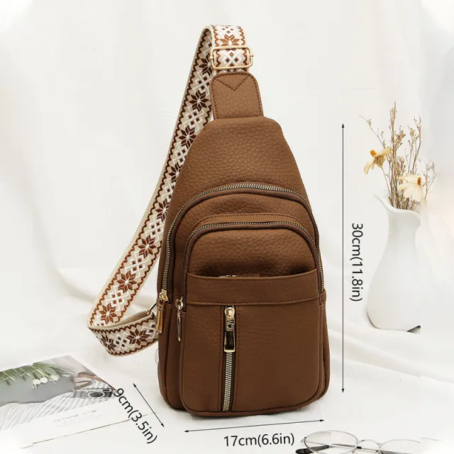 Soft Leather Retro Crossbody Bag Brown - Shop at LoveMi