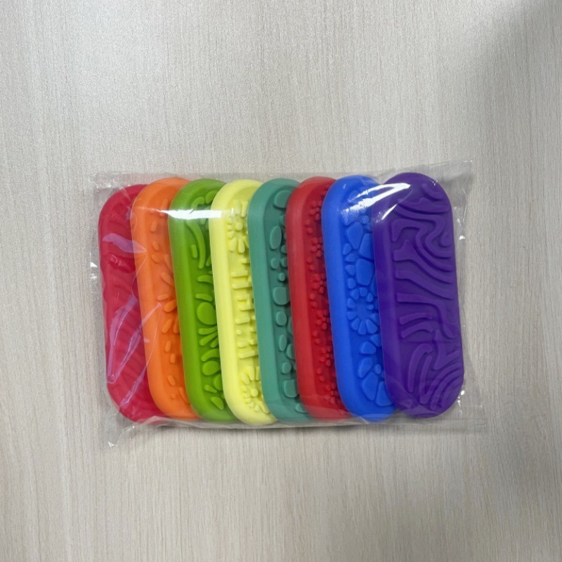 Fidget Toys Sensory Stones For Kids Soft Silicone Textured Stress-Relief Toy