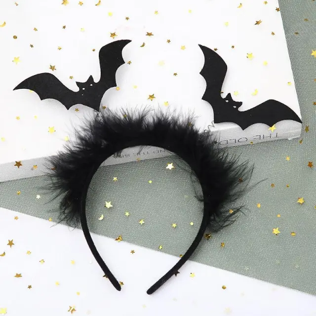 Halloween Black Bat Funny Headband Bat Hair Band - Shop at LoveMi
