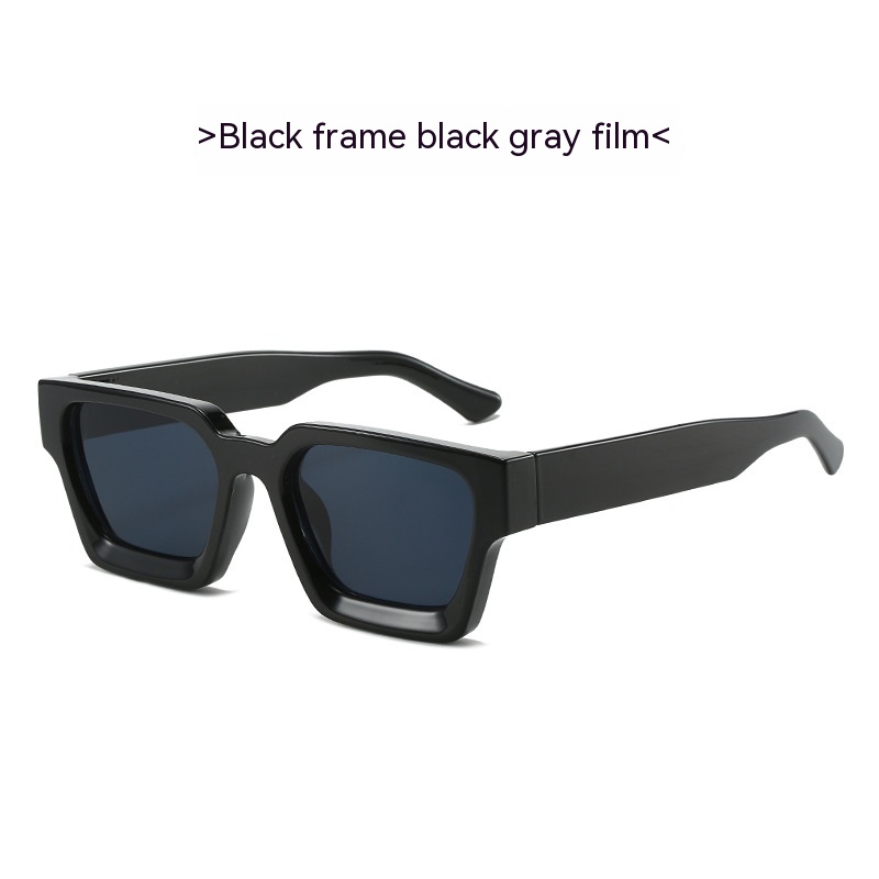 Minimalist And Versatile European And American Thick Frame Sunglasses — image 1