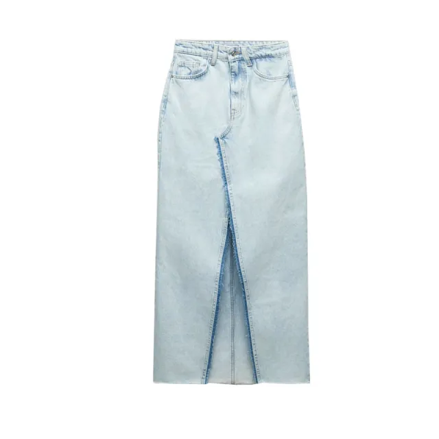 Denim Skirt Short And Jacket Coat Light Blue Skirt - Shop at LoveMi