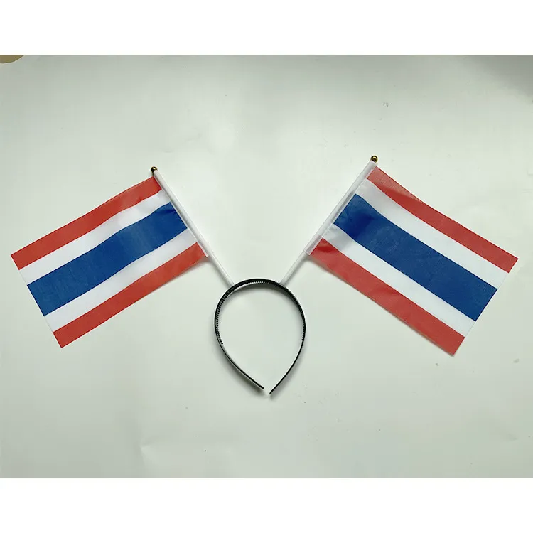 Hand Signal Flag Headband Hair Accessories Festival Activities Cheering Props - Thailand