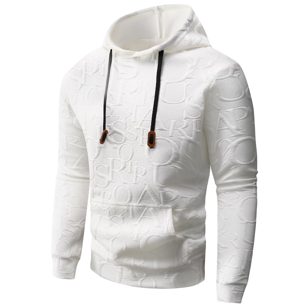 Casual Plaid Jacquard Hoodie For Couples