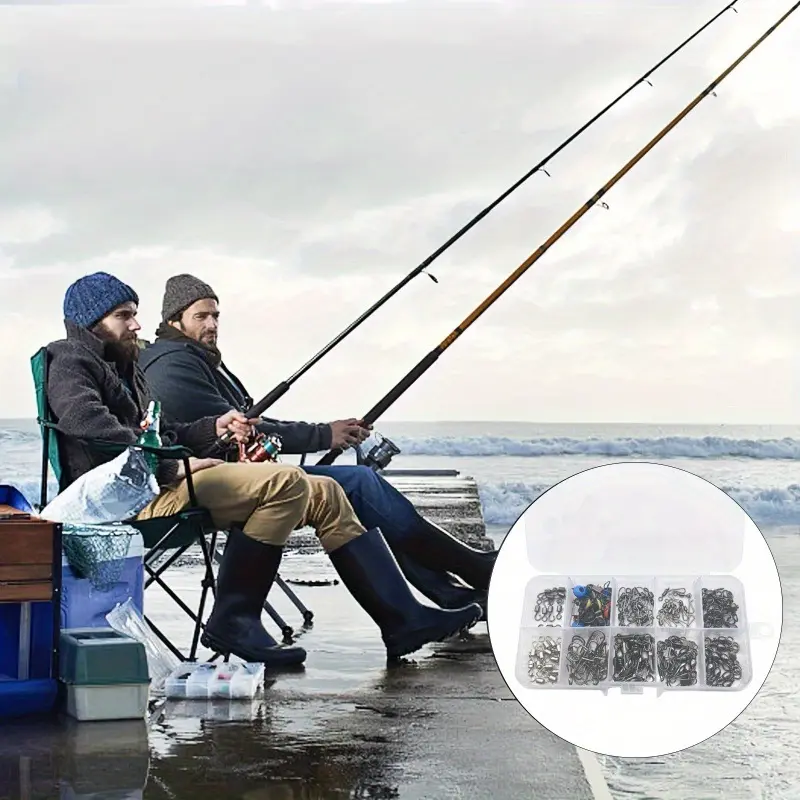 Fishing Connector Swivel Boxed Rotating Sea Bean