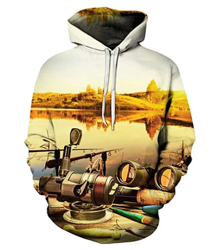 3D Fishing Sea Fishing Lovers Printing Men's Women's Pullover