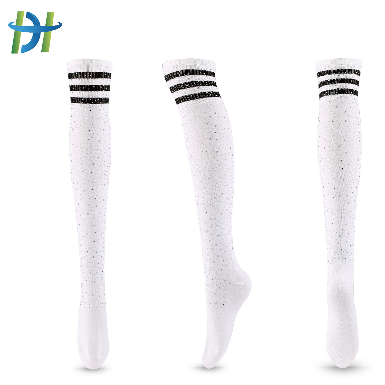 Title 3, Diamond Stocking Chaussettes hautes rayées en c...