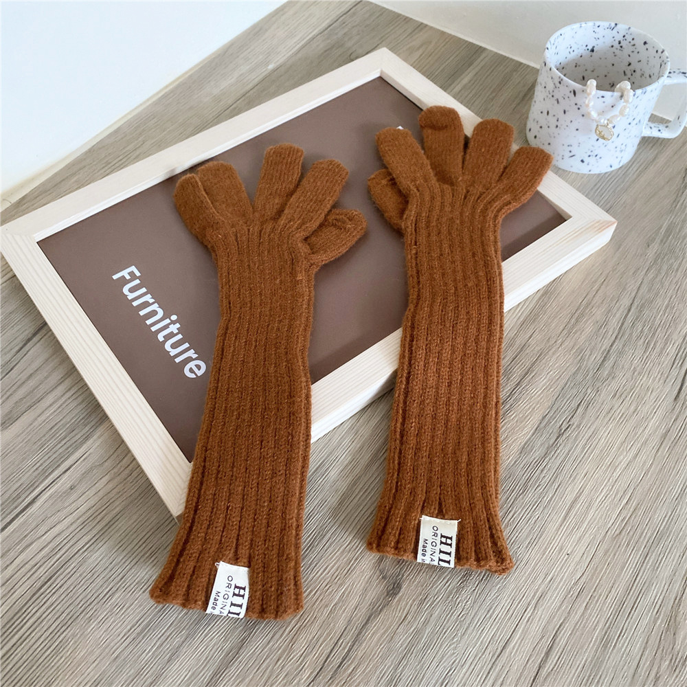 4 Long Gloves Caramel