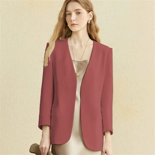 British Style Small Suit Fried Street Top For Women Raspberry Color Xl - Shop at LoveMi