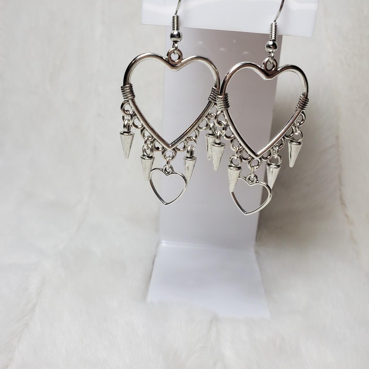 Fashion Simple Cross Tassel Personality Retro Heart Earrings Ear Ring