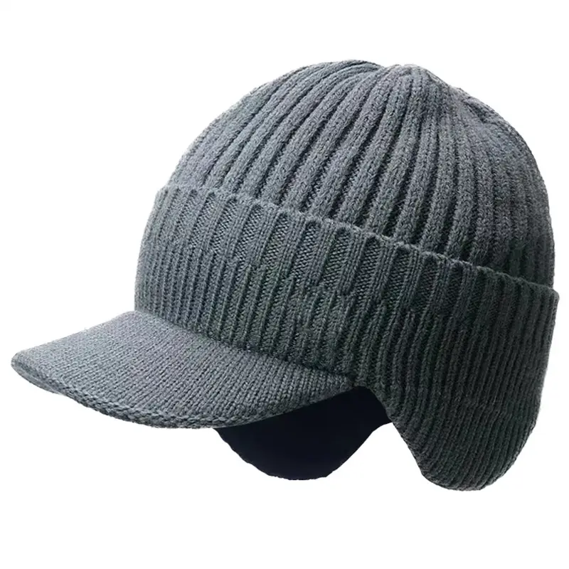 Warm Ear Protection Hat Men's Thickened Woolen Cap