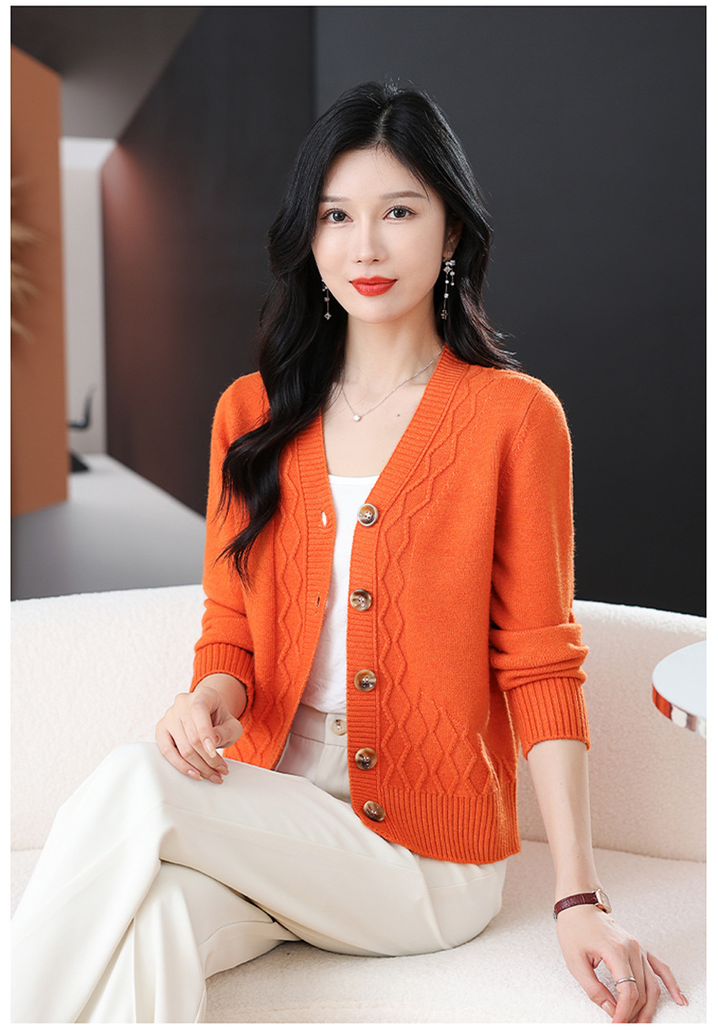 Title 10, Spring And Autumn Outer Wear Cropped Sweater Co...