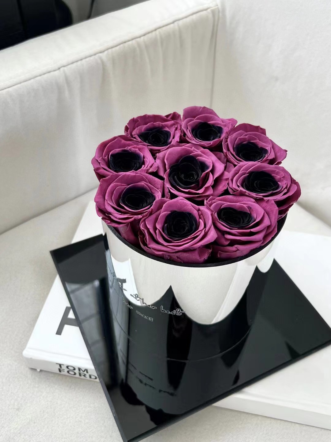 Black Plum 9 Flower Pot