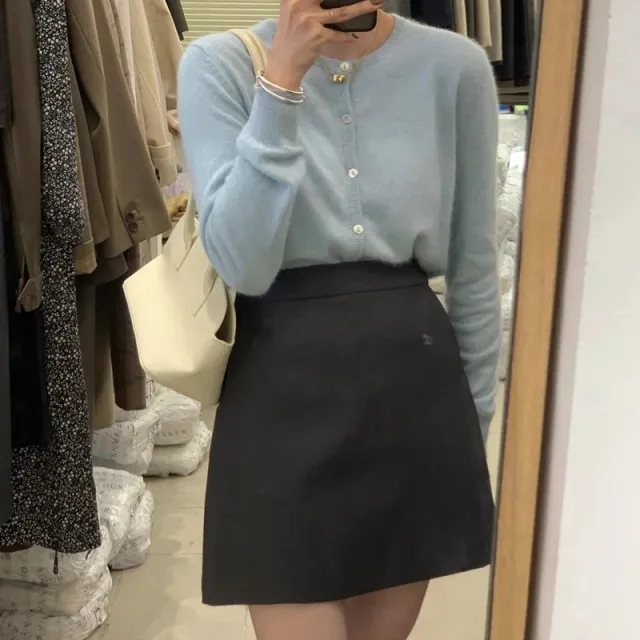 Raccoon Velvet Short Thickened Coat Cardigan Women's Design Sense Niche Small Wool Sweater Blue - Shop at LoveMi