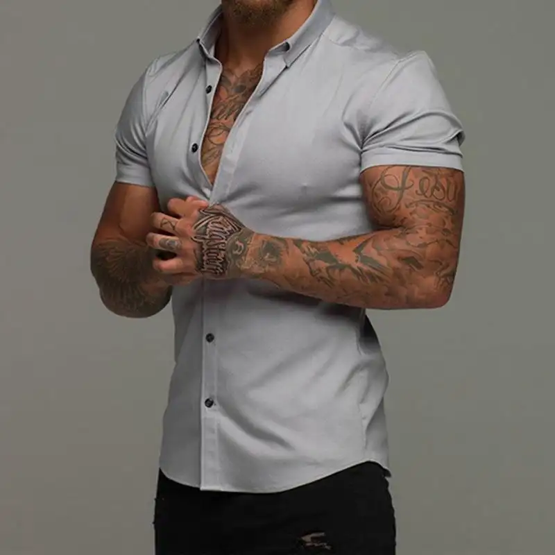 Muscle Men's Fitness Shirt Short Sleeve