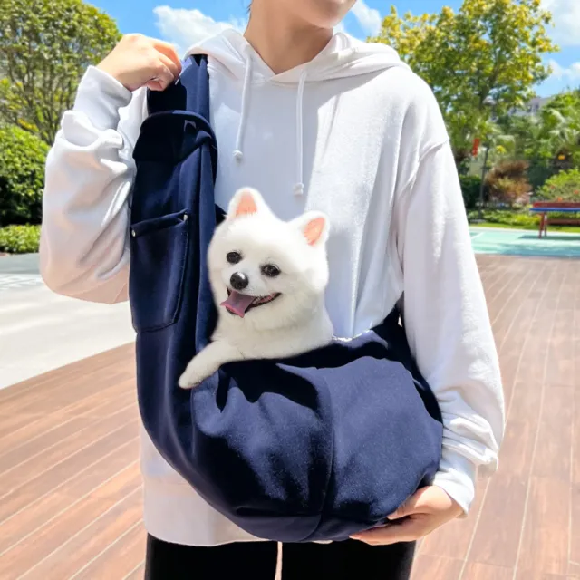 Autumn And Winter Shoulder Bag Crossbody Bag Cat Bag Dog Outing 390 Crossbody Bag Navy Blue - Shop at LoveMi
