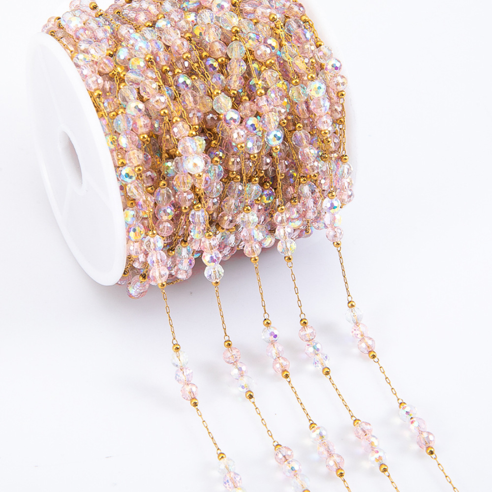 Gold Necklace Pink