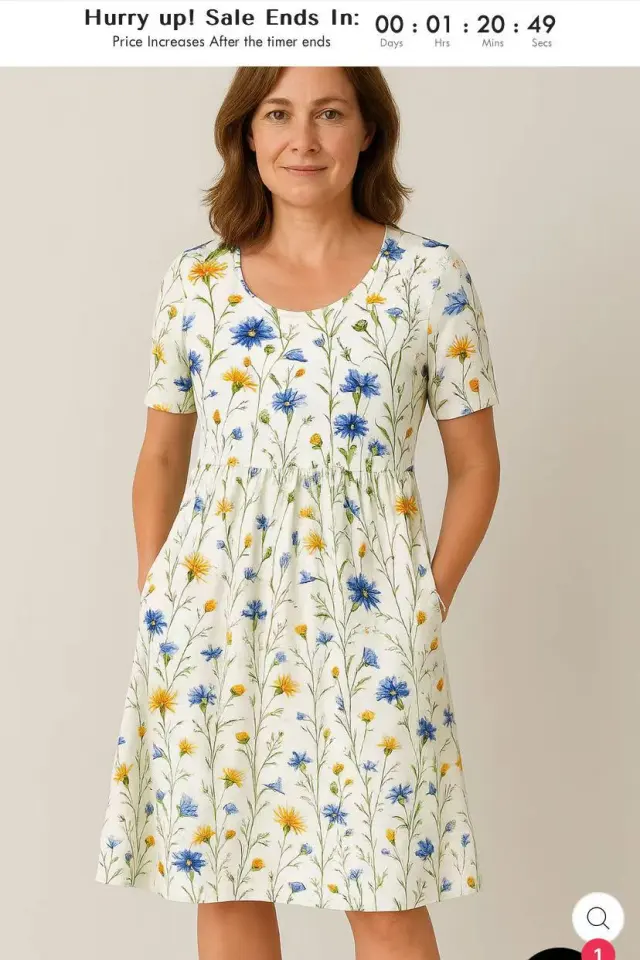Round Neck Collar T shirt Short Sleeve Stitching Pocket Skirt 04Color - Shop at LoveMi
