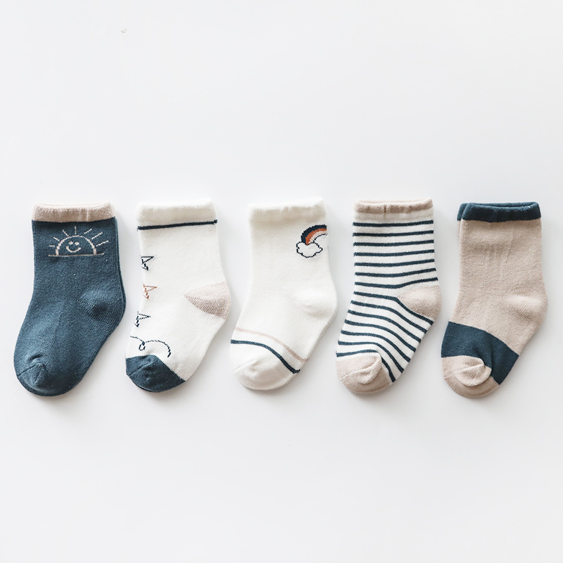 Cartoon Mid-calf Children's Socks Combed Cotton