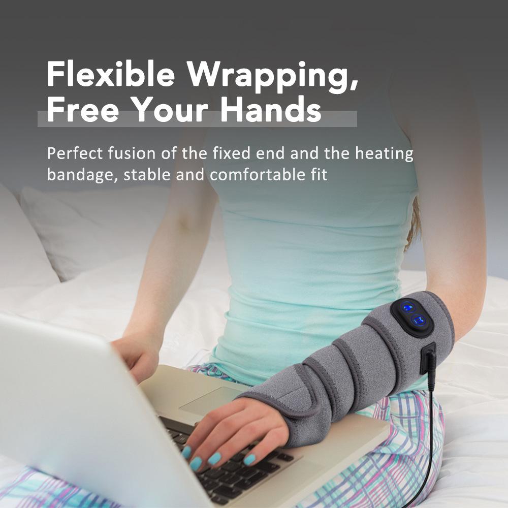 Heated, Timed Wrist And Elbow Wraps With Electrical Heating For Warmth In Winter