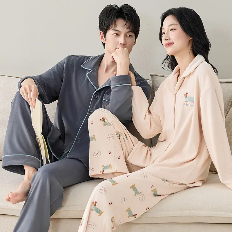Couples Pajamas AutumnWinter Thickened Fleece-lined Coral Fleece